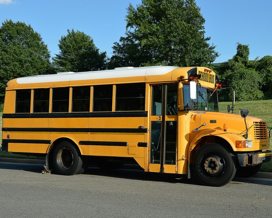 image of short school bus